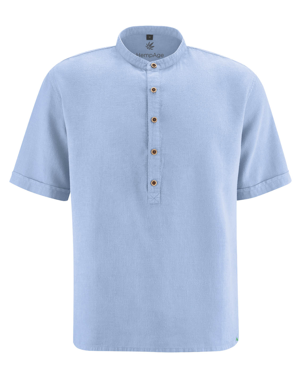T-shirt Homme à Manches Courtes, Col Mao - Coupe Ample, Couleur Unie, Décontracté Et Confortable Pour Le Sport Ou Le Quotidien