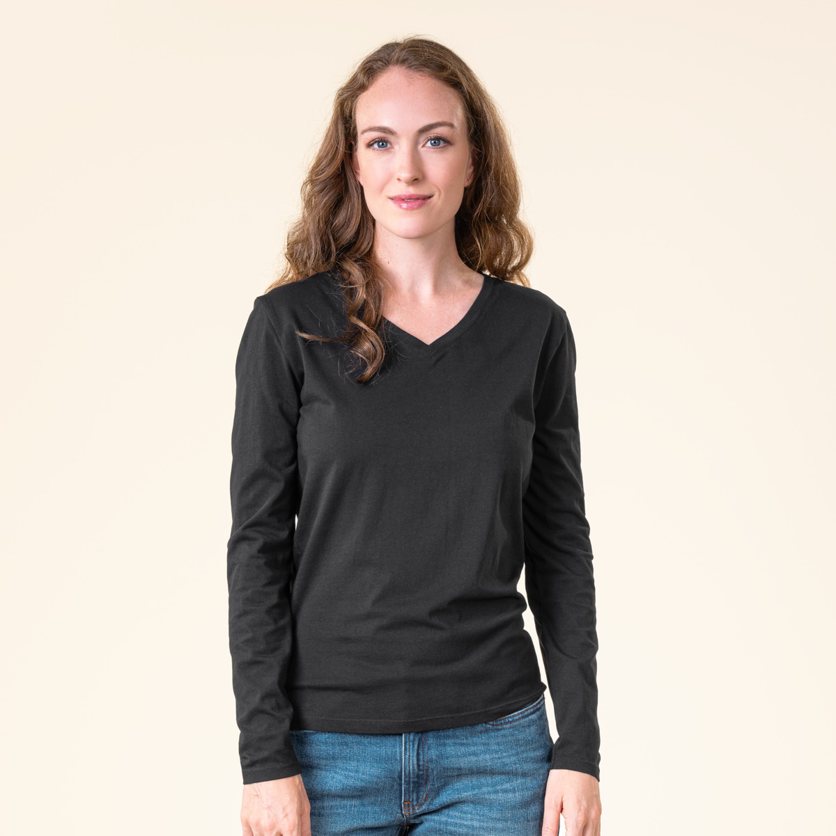 t-shirt-col-V-coton-femme_63935_52_2