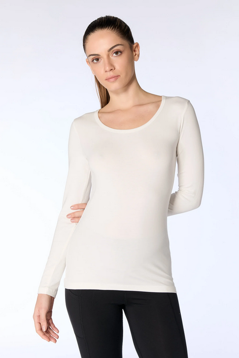 t-shirt-manches-longues-confortable_4412W Damen Langarmshirt stretch - Naturweiss – Leela Cotton Naturtextilien Handels GmbH