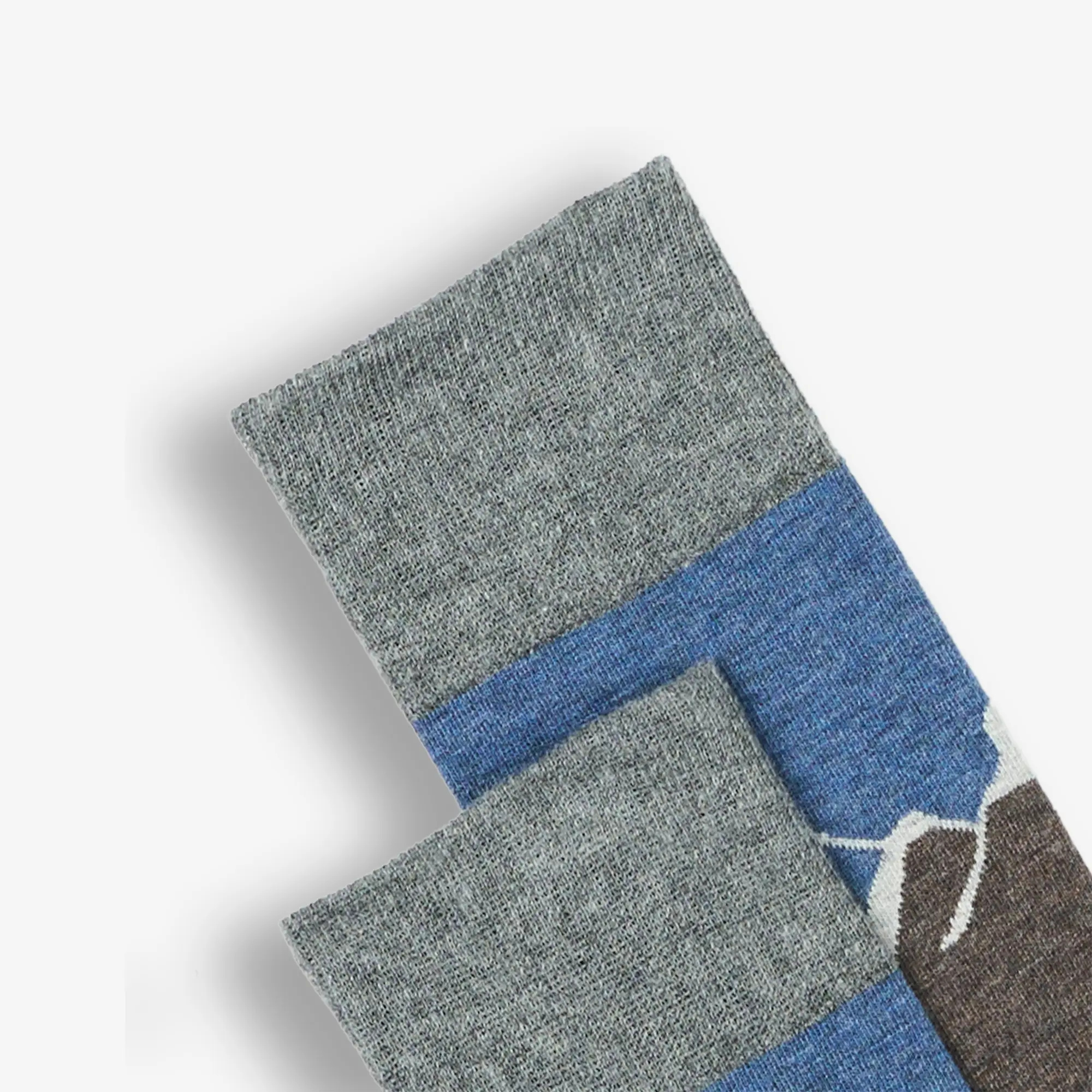 Les deux paires du lot Bibo en coton bio, motif imprimé et modèle rayé à plat