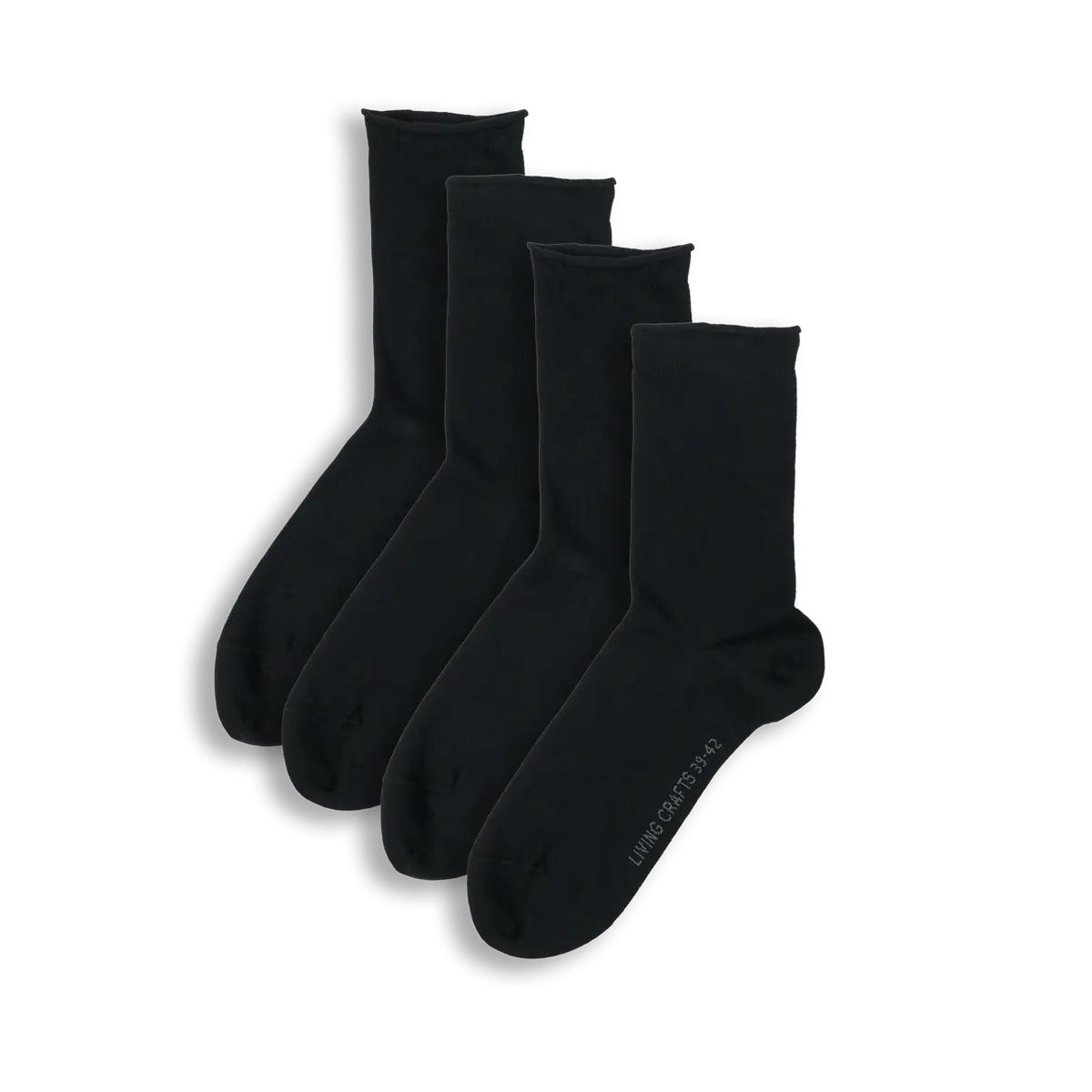 Lot de 2 paires de chaussettes Alexis en coton bio noir, produit seul