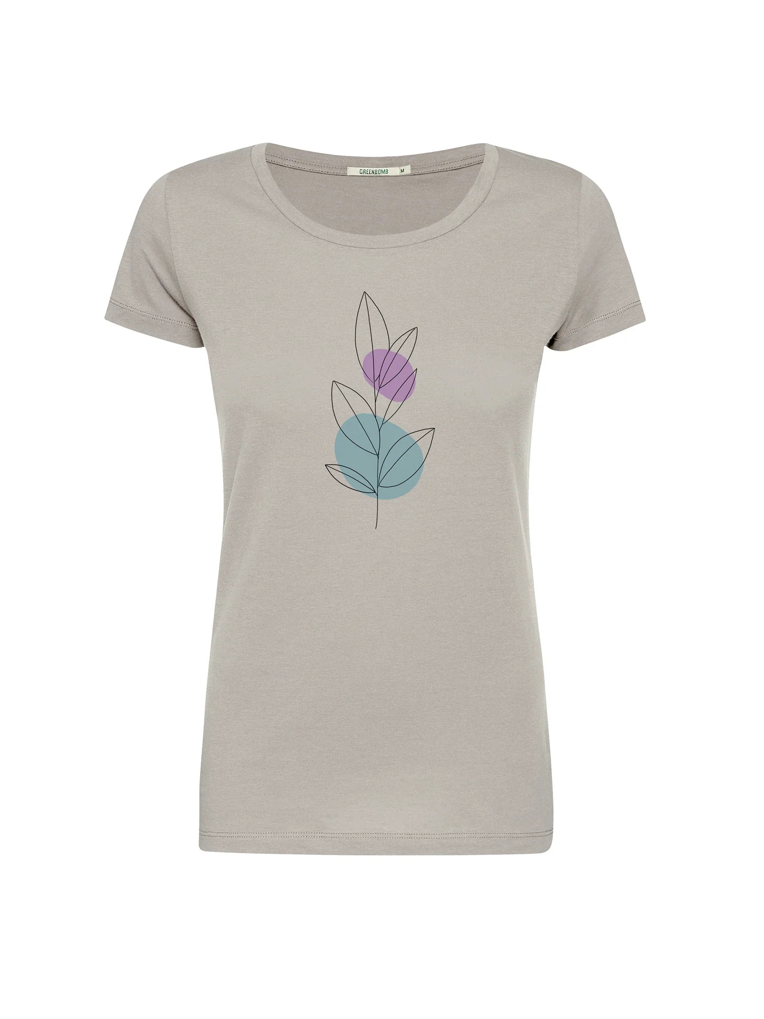 T-shirt femme Bloom Classic GREENBOMB coton bio, beige grès, dans son emballage Green Bomb