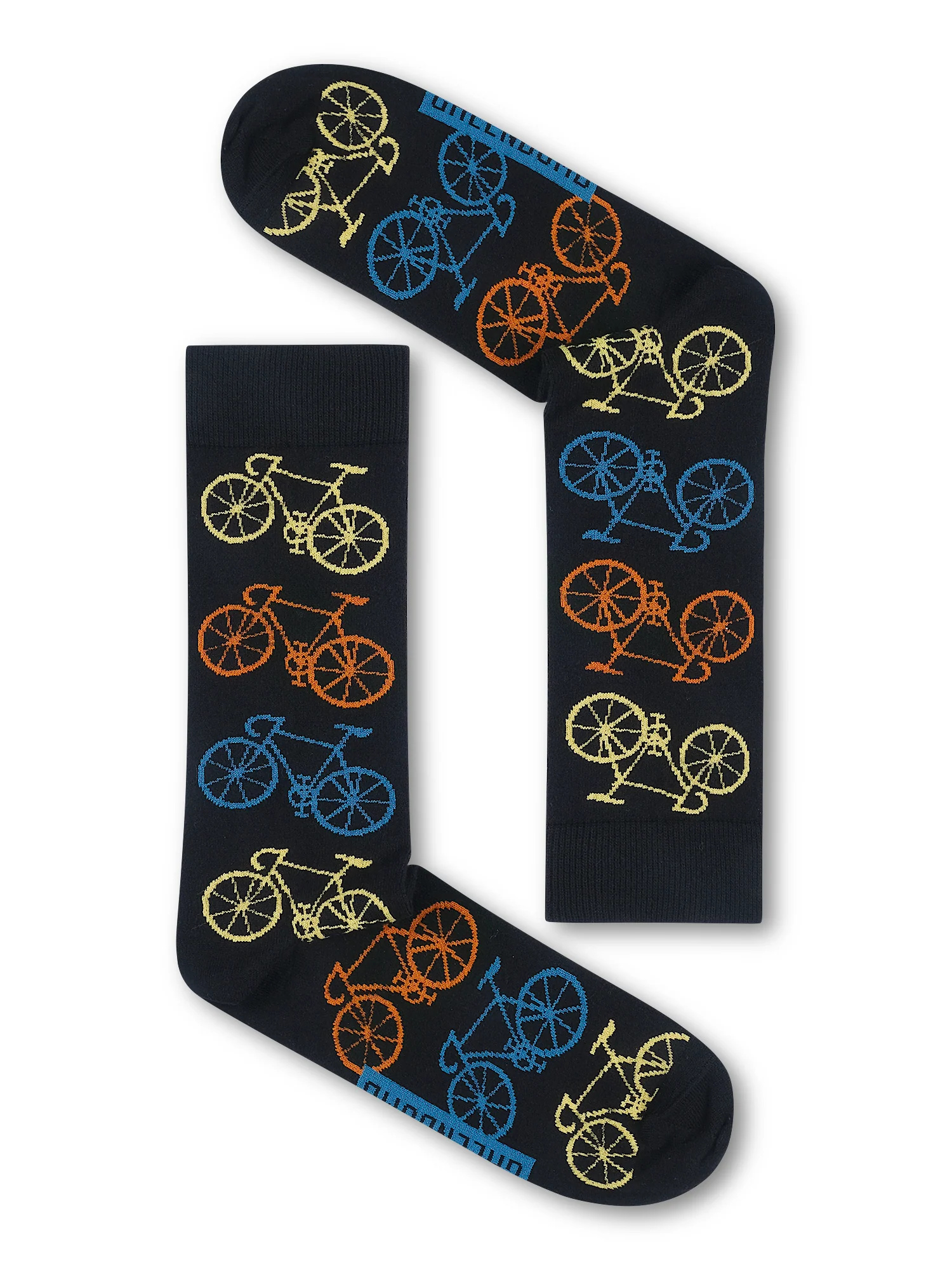 Chaussettes GREENBOMB en coton bio, motif vélos Bike Big 5, vue densemble
