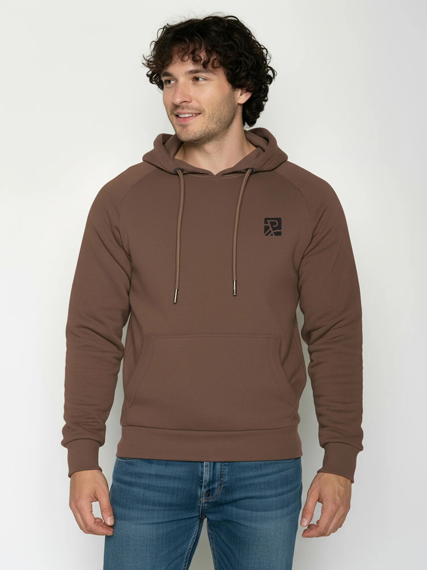 Sweat à capuche homme à motifs guidon de vélo - coton bio