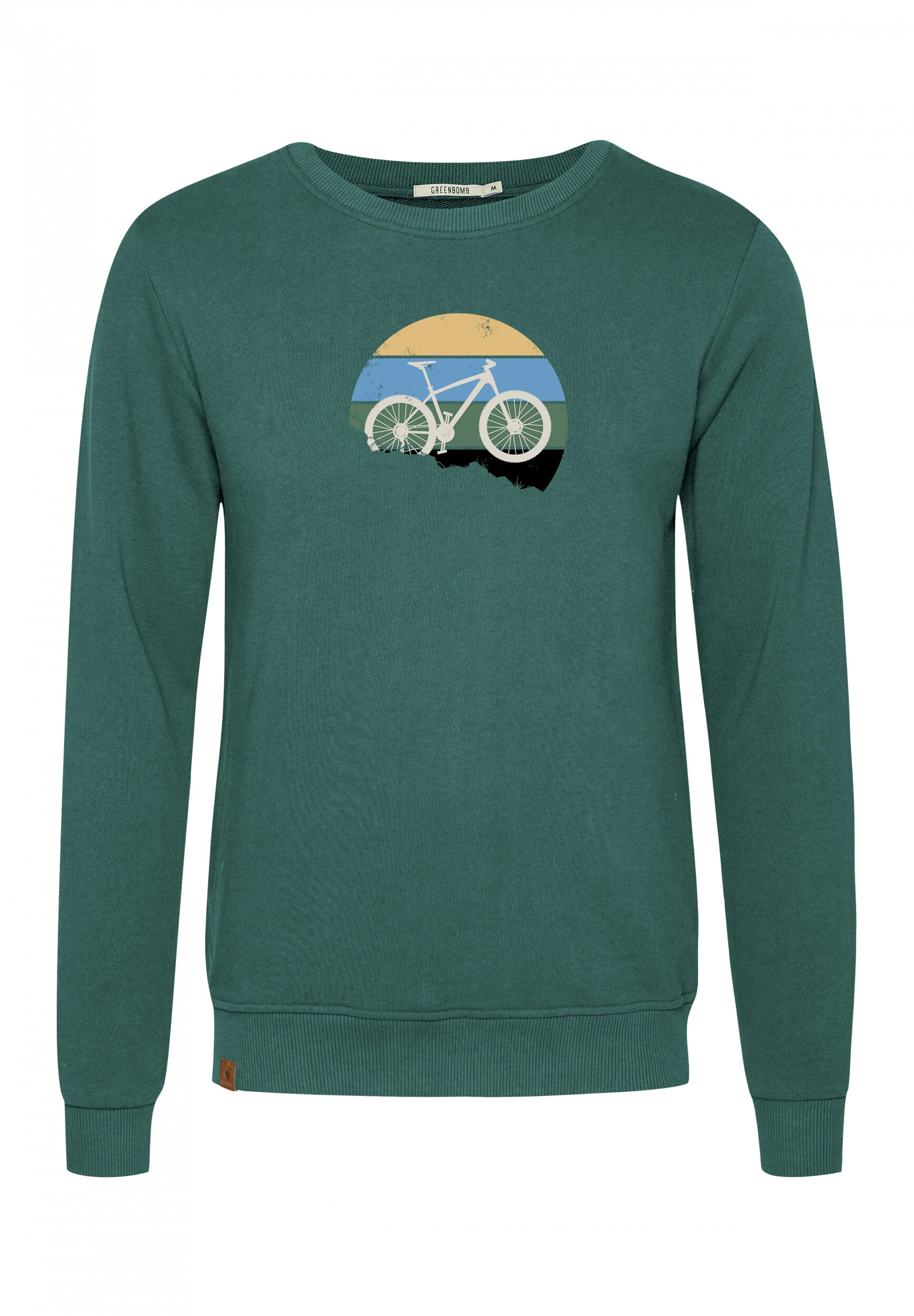 sweat homme GREENBOMB en coton bio dans son emballage, vert jungle