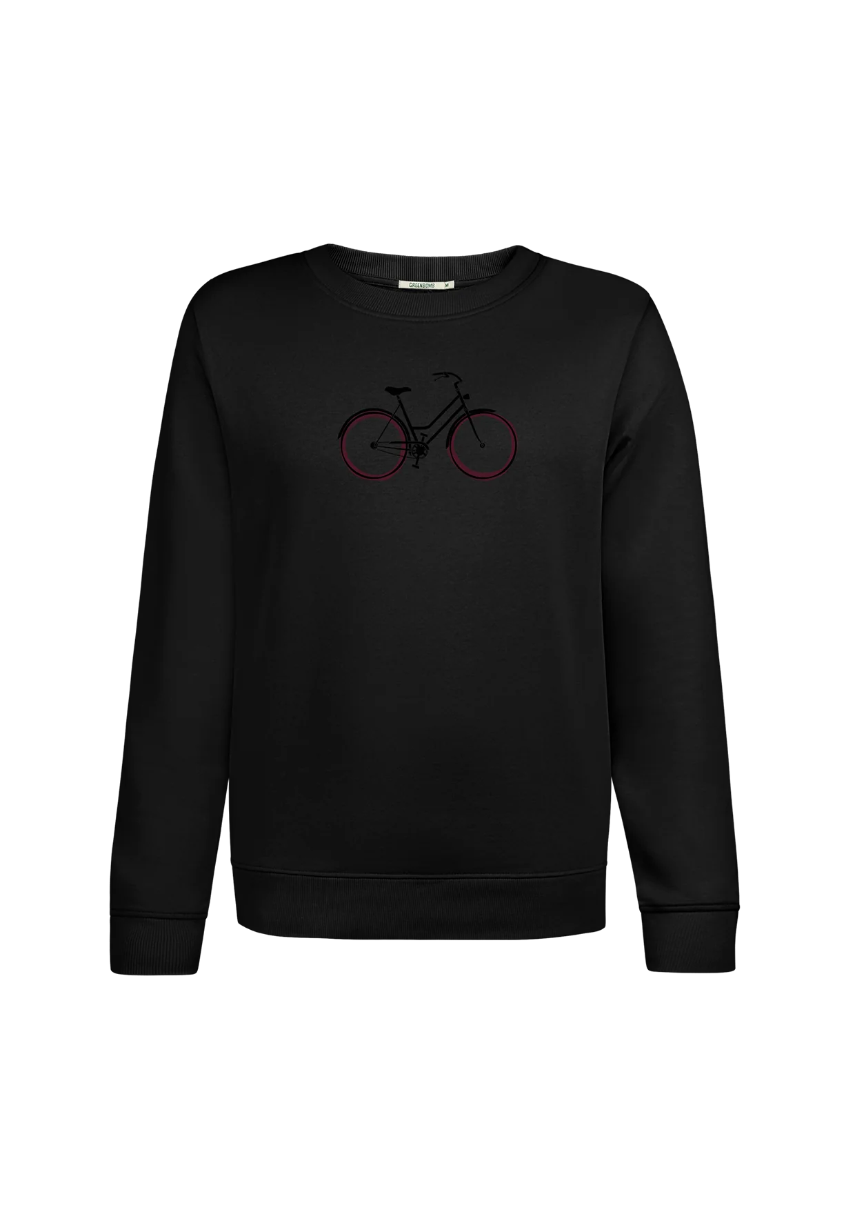 sweat femme GREENBOMB en coton bio dans son emballage, noir