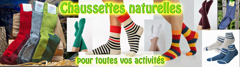 Chaussettes/socquettes naturelles pour toutes vos activités