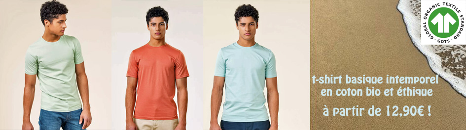 Solde/Promo T-shirt coton bio prix imbattable