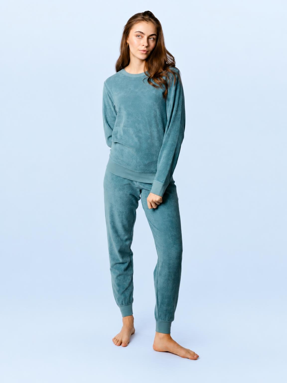 Pyjama éponge femme Bonnie en coton bio - vêtements de nuit bio Ecoline