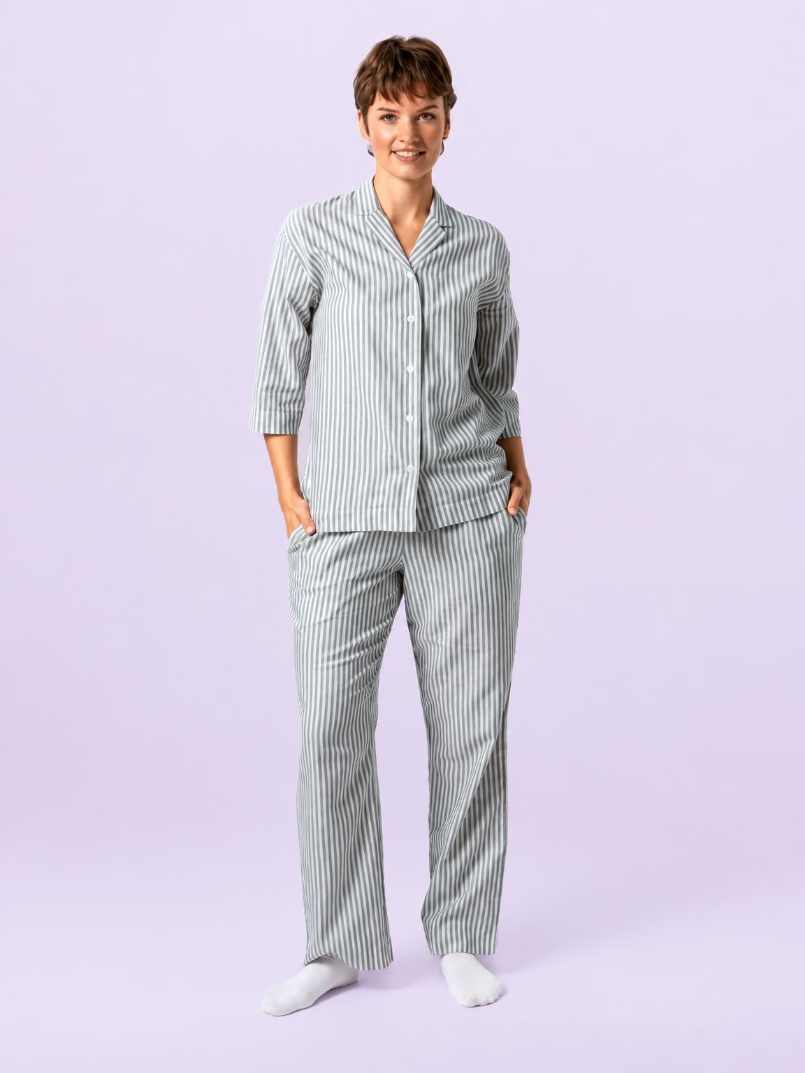 Pyjama femme Tracee en coton bio et éthique - vêtements de nuit Ecoline