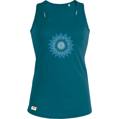 Debardeur OVIVO Fleur Mandala-bleu lagon woman