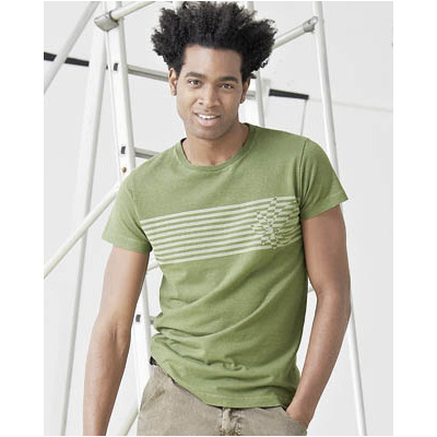 T-shirt sérigraphié "Feuille de chanvre" - Chanvre et coton bio