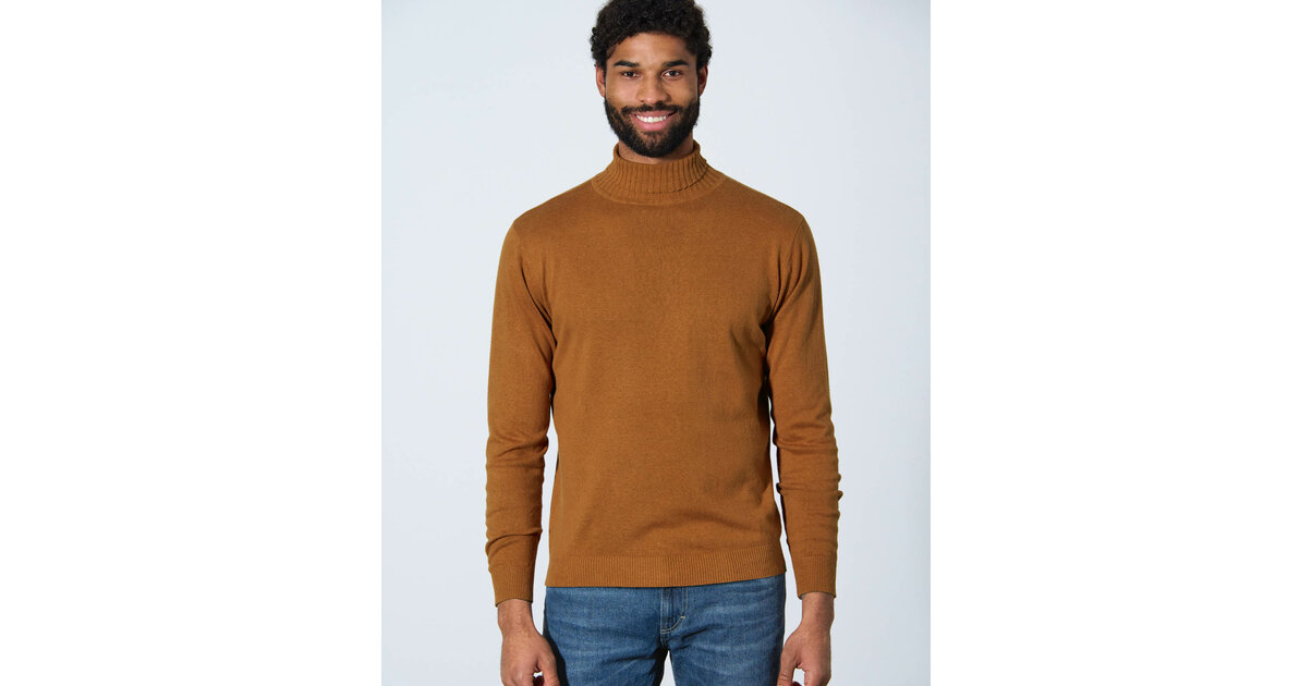Pull Homme Col Roulé Tricot Jacquard Motif Torsadé - Chaud, Confortable Et Élégant Pour L'Automne Hiver
