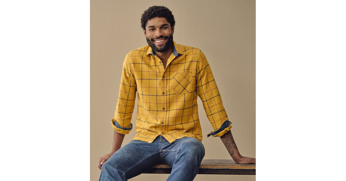 Chemise Jean Blue Pour Adolescent - Taille 16 Ans, Couleur Ivoire/Jaune, Neuf Avec Étiquettes