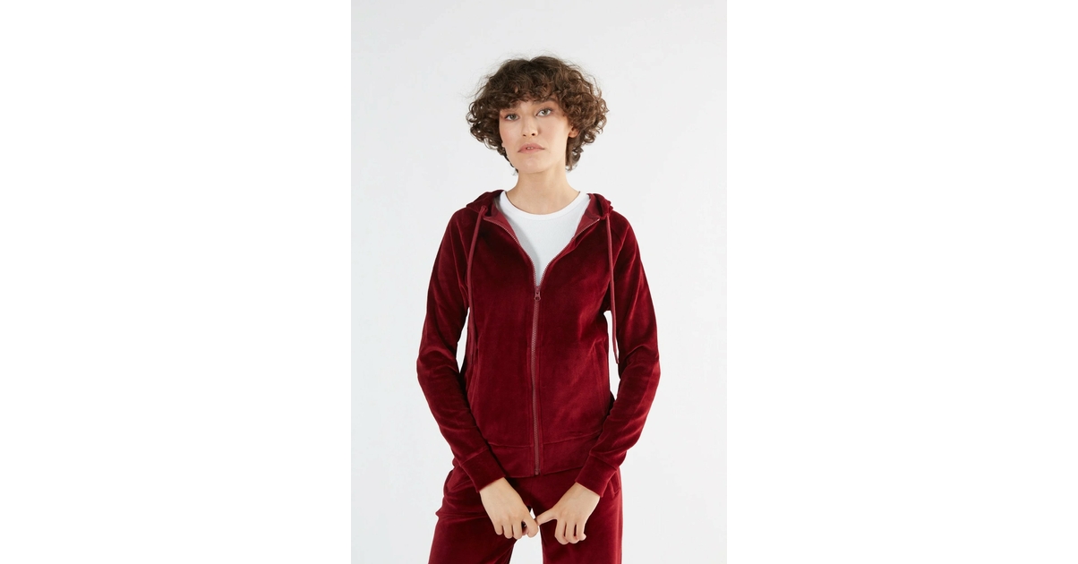 Veste à capuche pour femmes en Rouge