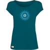 T-shirt Modal OVIVO Fleur Mandala-bleu lagon