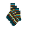 Lot de 2 paires de chaussettes Alexis en coton bio, rayures automnales, produit seul