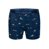 Boxer trunk homme Playing Otter GREENBOMB en coton bio porté, motif loutres flottantes
