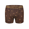 Boxer trunk homme Crossaint GREENBOMB en coton bio porté, croissant doré brodé