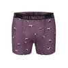 Boxer trunk homme Panda Roll GREENBOMB en coton bio porté, motif pandas sur mauve