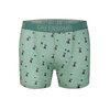 Boxer trunk homme Coffee GREENBOMB en coton bio porté, motif cafetières et tasses