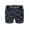 Boxer trunk homme Bike Stripe GREENBOMB en coton bio porté, motif vélos de course