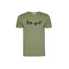 T-shirt homme ours rivière GREENBOMB coton bio, vert graine, dans son emballage Green Bomb