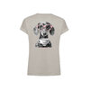 T-shirt femme Dog Coffee GREENBOMB coton bio, beige grès, vue supplémentaire