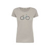 T-shirt femme Bike Freehand GREENBOMB coton bio, beige grès, dans son emballage Green Bomb