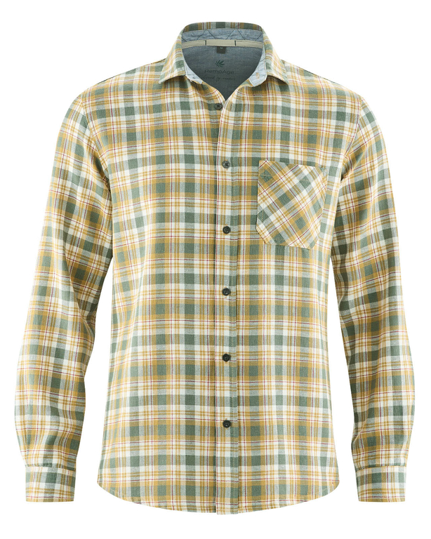 Chemise classique en lin mélangé - Grège/rayé - HOMME | H&M CA