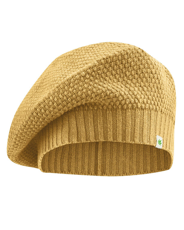 Bonnet Hiver Femme Français Tricoté - Béret Cloche Avec Visière | 70% Acrylique 30% Polyester | Taille Unique