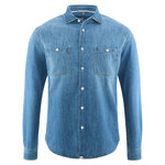 chemise homme en jean de chanvre et coton bio bleu, vue du produit