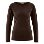 haut à manches longues femme col bateau en chanvre et lyocell espresso, vue du produit