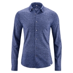 chemise homme manches longues coton bio dh038_bleuet