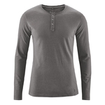 t-shirt col boutonné chanvre coton biologique dh239_gris asphalte