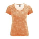 t-shirt bio équitable imprimé femme DH871_orange_carotte