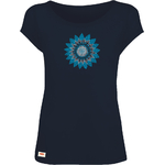 T-shirt Modal OVIVO Fleur Mandala-bleu nuit