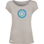 T-shirt Modal OVIVO Fleur Mandala-gris perle