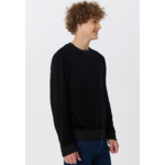 sweat-velours-homme_2232-021 Men Corduroy Sweatshirt - Black – Leela Cotton Naturtextilien Handels GmbH