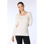t-shirt-manches-longues-confortable_4412W Damen Langarmshirt stretch - Naturweiss – Leela Cotton Naturtextilien Handels GmbH