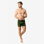 Boxer bio olive à ceinture élastique logo tissé