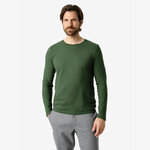 T-shirt manches longues Terik en coton bio vert forêt, vue de face