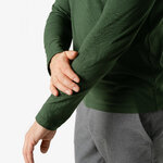 T-shirt manches longues Terik en coton bio vert forêt, buste et manches sans visage