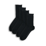 Lot de 2 paires de chaussettes Alexis en coton bio noir, produit seul
