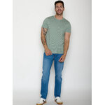 T-shirt homme rayé en coton bio GOTS, rayures bambou, porté de dos