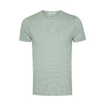 T-shirt homme rayé en coton bio GOTS, rayures bambou, dans son emballage Green Bomb