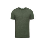 T-shirt homme rayé en coton bio GOTS, rayures herbe, vue supplémentaire