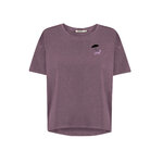 T-shirt femme Cat Walk GREENBOMB coton bio, baie sombre, dans son emballage Green Bomb
