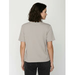 T-shirt femme à motifs coucher de soleil en coton bio GOTS, beige grès, vue portée en pied