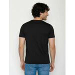 T-shirt homme à motifs vélo multicolores en coton bio GOTS, noir, vue portée en pied